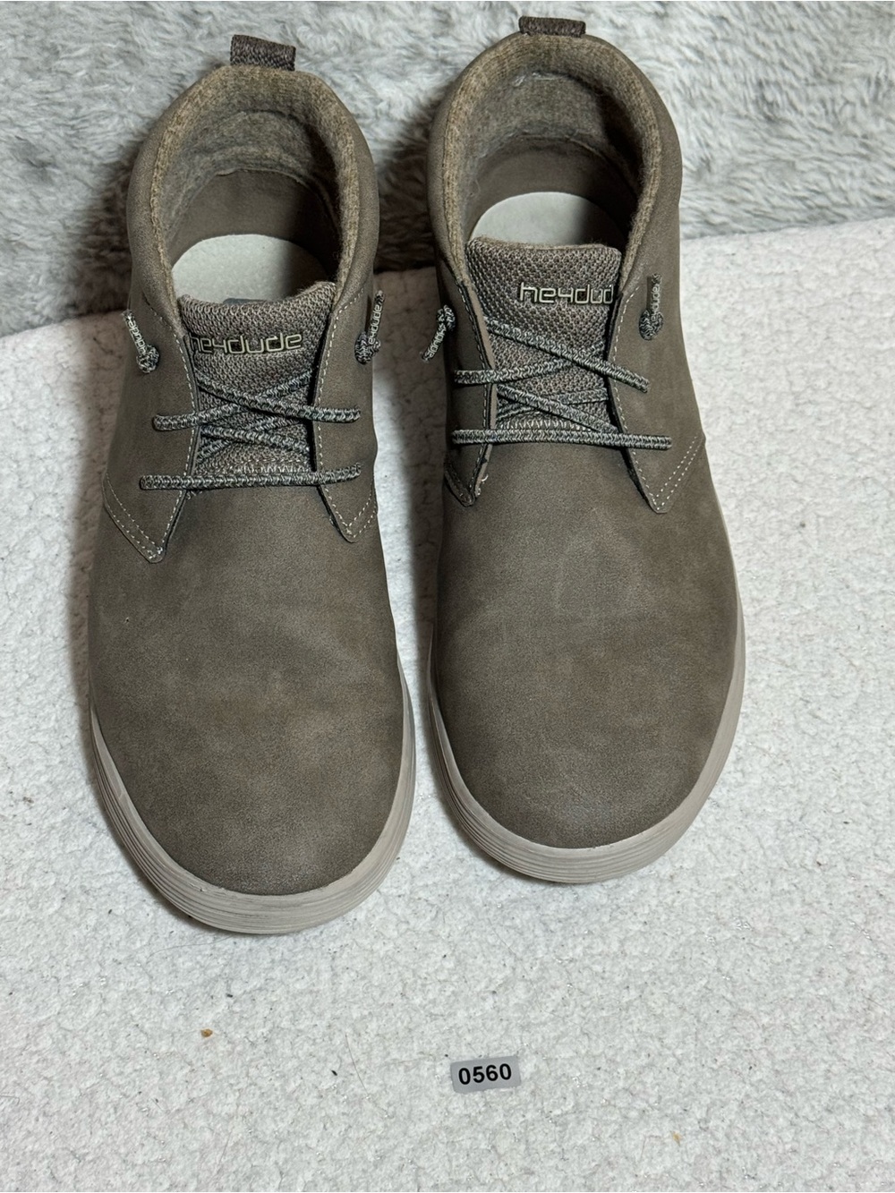 Hey Dude Jo Suede Chukka Boots Shadow Gray Men’s Size 8 - Picture 15 of 15